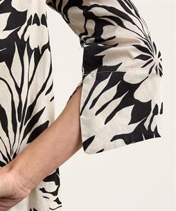 0039 Italy blousejurk bladprint