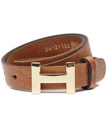 BeOne riem goudkleurige H-gesp Lancaster