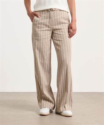 Cambio linnenmix wide leg pantalon streep Mira
