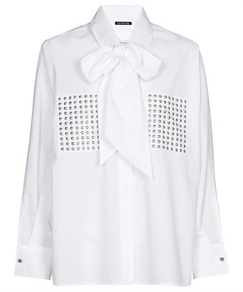Caroline Biss blouse met strik en studs