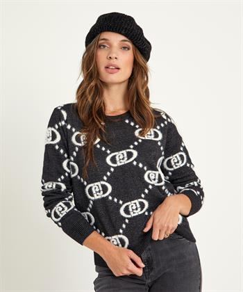 Liu Jo trui logo patroon lurex