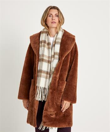 Milestone reversible fun fur jas Aloe