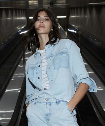 OUI spijker blouse jasje studs
